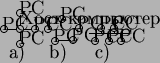 \begin{picture}(1340,511)
\put(198,311){\circle{80}}
\put(198,351){\line(0,1){10...
...{\line(0,1){40}}
\put(78,11){a)}
\put(498,11){b)}
\put(978,11){c)}
\end{picture}
