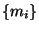 $\lbrace
m_i\rbrace$