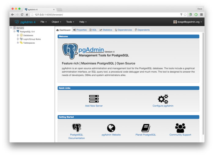 Pgadmin desktop application