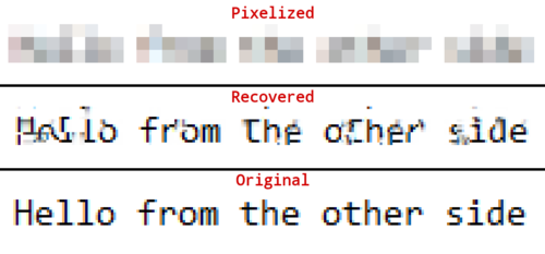 Depix, утилита для воссоздания пикселизированных паролей на скриншотах
