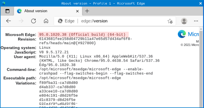 Первый стабильный выпуск браузера Microsoft Edge для Linux